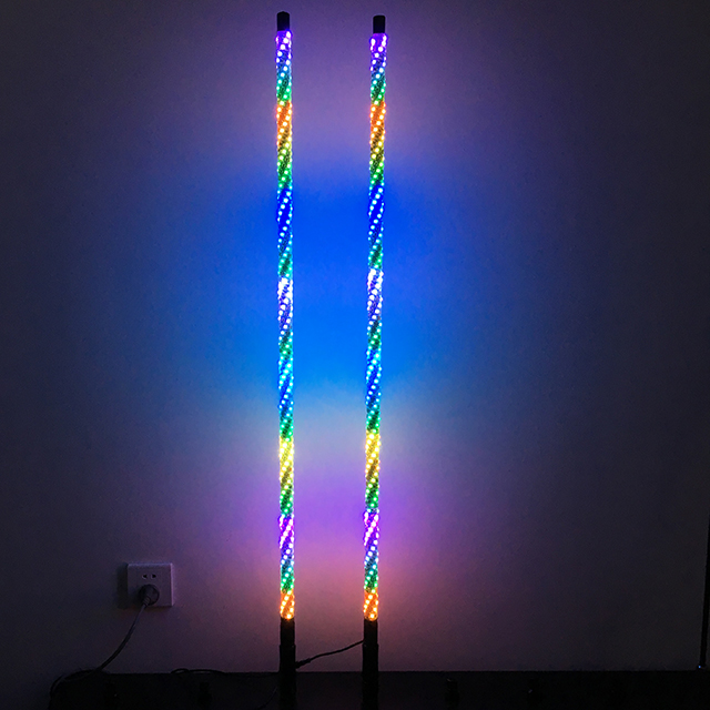 2ft Dream Color Single LED lighted whips 