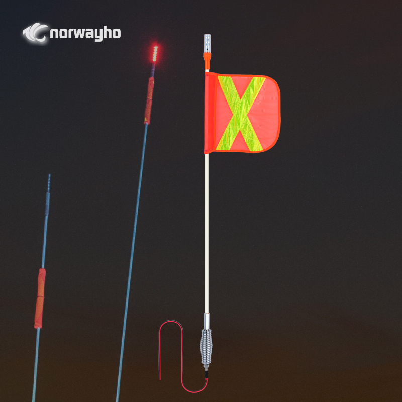 Safety mining whips with aluminum LED lamp