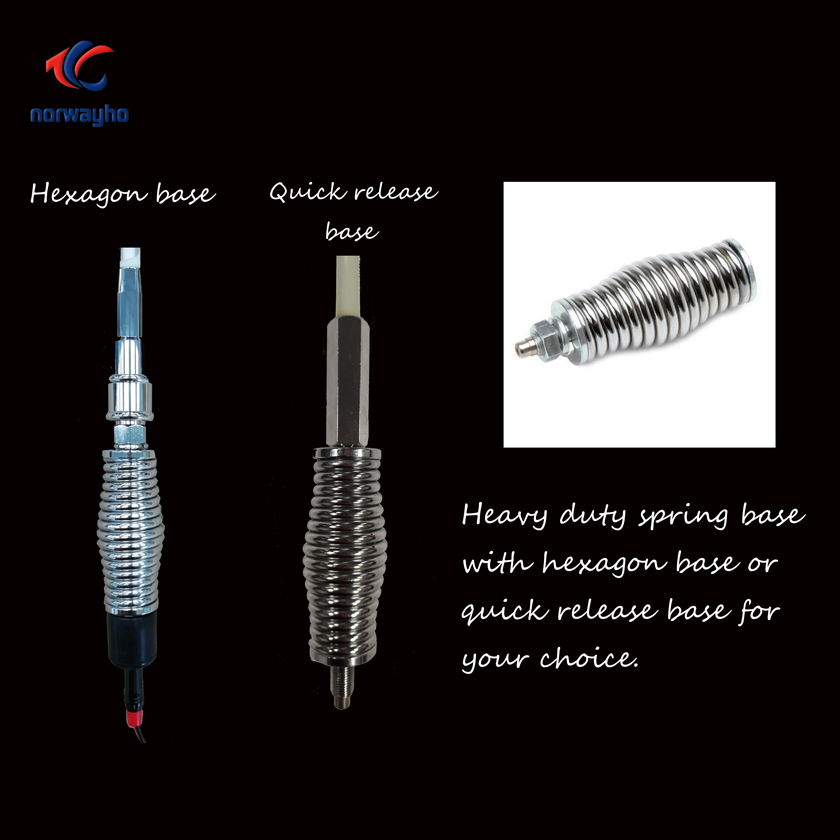 Safety Mining Whips with Light 2 Flagpoles Spring mount